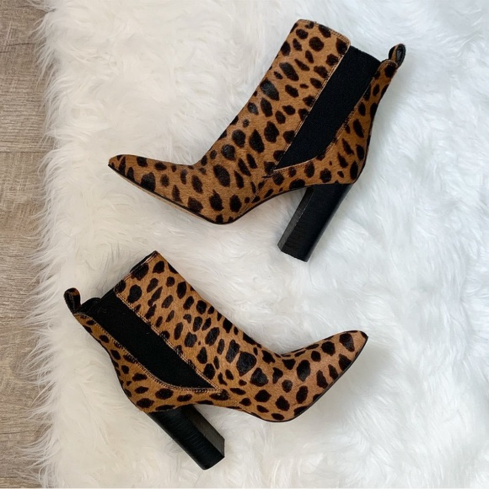 Vince Camuto Britsy Leopard Cheetah Fur Booties 7